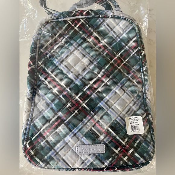 Vera Bradley Handbags - Vera Bradley Cotton Quilted Insulated Bag Lunch Bunch Snowy‎ Plaid New & Sealed